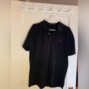 Ralph Lauren Black Polo Shirt with Red Logo